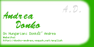 andrea donko business card